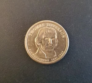 Presidential Dollar Münze 3rd President Thomas Jefferson 2007 P Mint - Bild 1 von 1