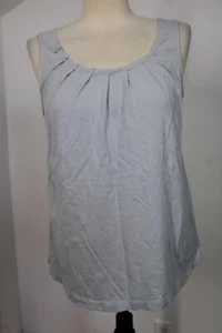 Lands End MP Gray Pleat Neck Tank Top - Picture 1 of 10