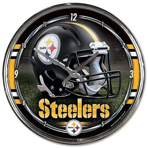 Pittsburgh Steelers Wincraft Clock Size 12" Diameter Cover