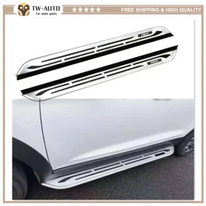 2Pcs Fits for Audi Q7 2009-2015 Door Side Step Pedal Running Board Nerf Bar - Picture 1 of 9