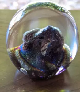 Vandermark Signed Art Glass Paperweight approximately 3-4 inches - Picture 1 of 6