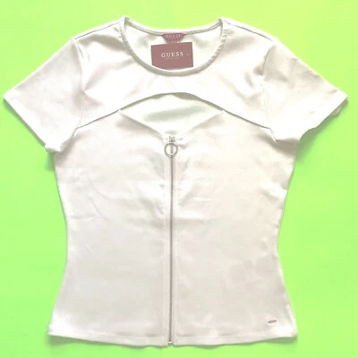 Camiseta para mujer GUESS Los Angeles manga corta talla GRANDE blanca con plata Foto 1 de 4