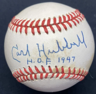 Béisbol firmado Carl Hubbell HOF 1947 PSA/DNA holograma solamente Foto 1 de 4