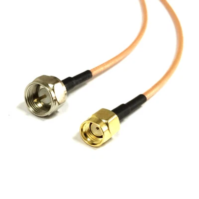  WIFI antenna cable RP SMA male plug to F male RF pigtail adapter RG316 15cm 6" - Image 1 of 4