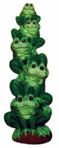 Frosch Frosch Kröte Stapel unbemalt Keramik Biskuit fertig zum Bemalen  - Bild 1 von 1