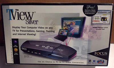 SEALED - Focus Enhancements TView Silver Display Computer Video On TV - NEW - Image 1 of 4