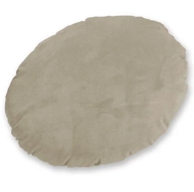 Mf06n Vintage Khaki Microfiber Velvet Round Shape Cushion Cover Custom Size - Image 1 of 4