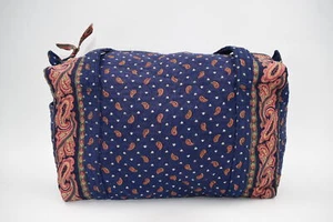 Vintage Vera Bradley Small Duffel Bag in "Regency Blue - 1987" Pattern - Picture 1 of 9