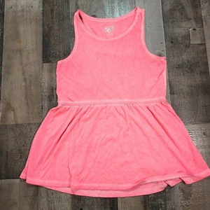 Justice Girls Size 16 Regular Solid Casual Round Neck Racerback Pink Tank Dress - Picture 1 of 5