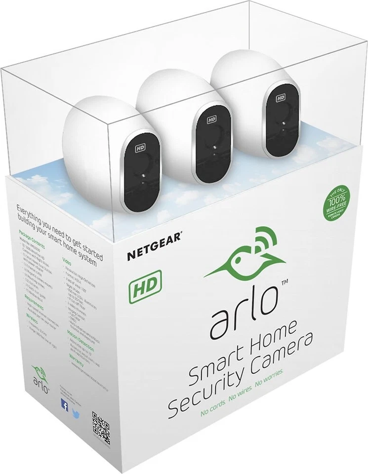 NETGEAR VMS3330-100NAS 3 HD Wireless Security Camera - White - Image 1 of 1