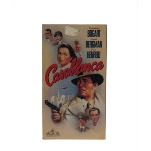 Casablanca 1988 VHS Tape starring Humphrey Bogart & Ingrid Bergman - Picture 1 of 7