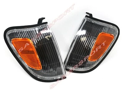 Juego de pares de luces de señal de esquina negras para Tacoma 1998-2000 4x4 y PreRunner Foto 1 de 2