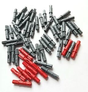 54x  New Dark Bluish Grey, Red LEGO Technic Axle 1L Pin 2L w friction part 11214 - Picture 1 of 1