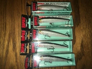 RAPALA ORIGINAL FLOATING 09=LOT OF 5 SILVER COLORED FISHING LURES==F09 - Picture 1 of 1