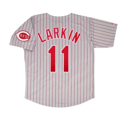 Barry Larkin 1993 Cincinnati Reds Grey Road Jersey w/ Team Patch Men's (S-3XL) - Image 1 of 4