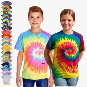 Colortone - T-shirt bambini batik ""Swirl"" 100% cotone fascino unico - Foto 1 di 99