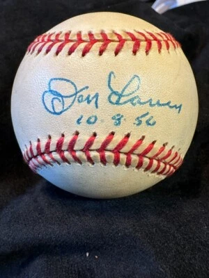 Don Larsen 10/8/1956 - NY Yankees Pitcher PSA COA baseball - Image 1 of 4