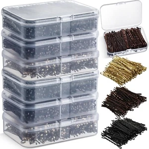 Tigeen 1200 Pcs Bobby Pins Bulk 2 Inch Hair Pins Kit for Women Invisible Wave... - Picture 1 of 6