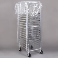 12 Full Size Dough Baking Bun Sheet + 20 Pan Commercial Bakery Rack + Cover Set