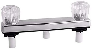 Mobile Home/RV 8" Chrome Shower Faucet with Clear Handles - Image 1 of 1