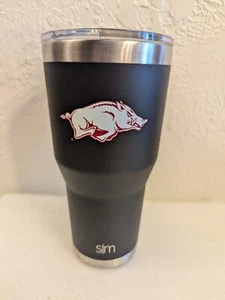Taza y tapa simple moderna de acero inoxidable de 30 OZ Arkansas Razorbacks NUEVO - Imagen 1 de 8
