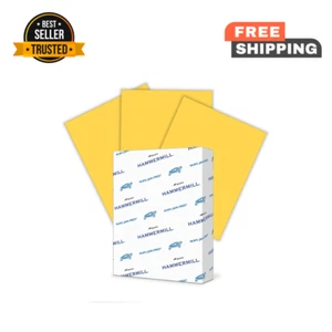 Hammermill Colored Paper 8.5x11" Goldenrod 20lb 1 Ream (500 Sheets)-103168R - Picture 1 of 8