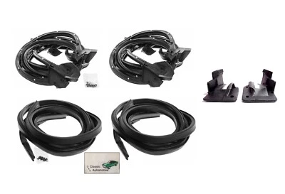 69-72 Chevelle Door Weatherstrip Coupe 6pc Kit Roof Rail U-Jamb A-BODY SOFFSEAL Foto 1 de 4