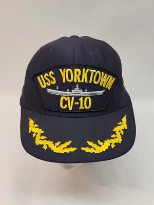 Sombrero bordado vintage azul marino USS Yorktown CV-10 Snapback hecho en EE. UU. Northstar Foto 1 de 4