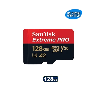 Tarjeta de memoria Sandisk 128 GB Extreme Pro MicroSD GoPro HERO10 Black Bones HERO11 Foto 1 de 4