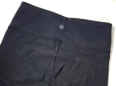 women's ATHLETA Crop Leggings tight BLACK drawstring pocket Size S - Image 1 of 4