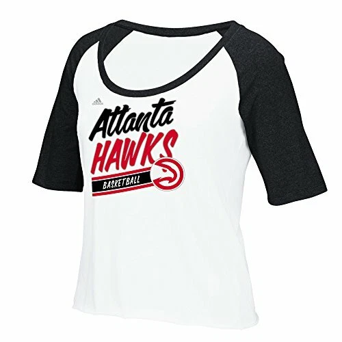 Camiseta para mujer NBA Atlanta Hawks a rayas inclinada manga corta bloque de color, grande, con... Foto 1 de 1
