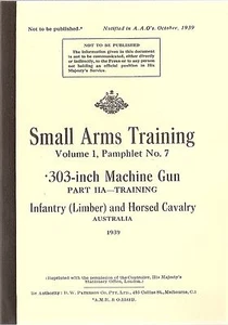 303 INCH MACHINE GUN (VICKERS) PART IIA MANUAL - BOOKLET AUSTRALIA 1939 A5 COPY - Picture 1 of 2