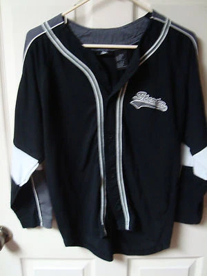 Camiseta de béisbol Starter cosida con letras botones delanteros juvenil mediana 10/12 Foto 1 de 3