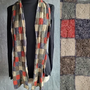 Sciarpa MARGARET O’LEARY patchwork skinny rettangolare lana Y2K boho smerlata - Foto 1 di 5