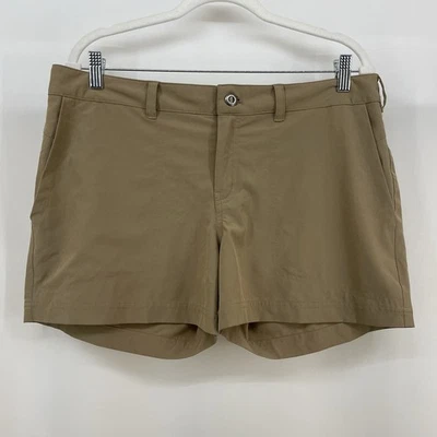 Patagonia Talla 12 W's Happy Senderismo Corto Marrón Tostado Cordón Caqui Logo Bolsillos Foto 1 de 4