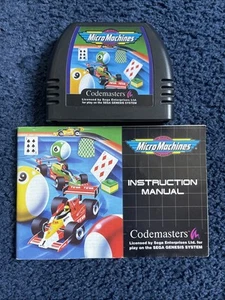 Micro Machines (Sega Genesis, 1993) Cartucho de juego y manual sin caja probado - Imagen 1 de 5