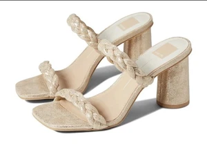 Dolce Vita Nariko Tejido Dorado Claro Metálico Tacones Stella Para Mujer 6.5 Cóctel - Imagen 1 de 3
