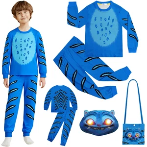 Boys Girls Devil Hunter Tiger Derpy Costume Long Sleeve T-Shirt+Pants Outfit Set - Picture 1 of 16