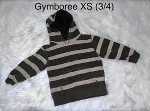 Gymboree Antique Truck Striped Hoodie w/ Sherpa Lined Hood Size XS (3/4) - Picture 1 of 1