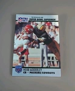 1990-91 Pro Set Super Bowl XXV #100 Herb Adderley NFL Green Bay Packers Vintage - Foto 1 di 2
