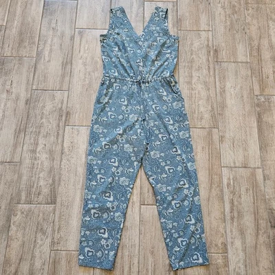 Mono sin mangas Toad&Co Sunkissed Liv para mujer XS estampado azul cuello en V ecológico chic Foto 1 de 4