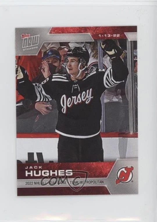 2021-22 Topps Now NHL Stickers All-Star Game /81 Jack Hughes #ASG-15 - Image 1 of 2
