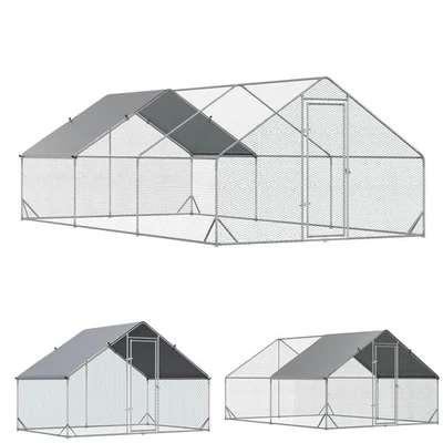 Hühnerstall Freilaufgehege XXL mit Schatten Dach Hühner Freigehege - Bild 1 von 4