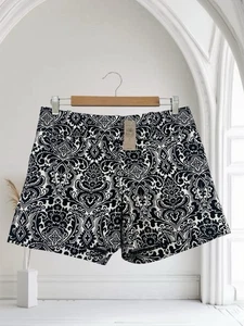 Pantalones Cortos Mujer Ann Taylor Negros Florales Signature Talla 2 Algodón Elastizado Nuevos con Etiquetas - Imagen 1 de 18