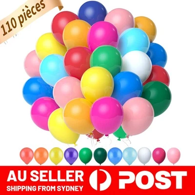 110Pcs 25cm Giant Jumbo Balloon Latex Retro Balloons Circular Birthday Wedding - image 1 of 4
