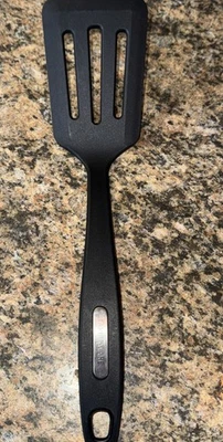 Farberware SLOTTED TURNER Spatula Black Hang-Hole Non-Scratch Utensil 13in - Image 1 of 4