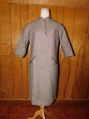 Vintage BOBBIE BROOKS Wool Sheath Dress Waist 34" — 第 1/4 张图片