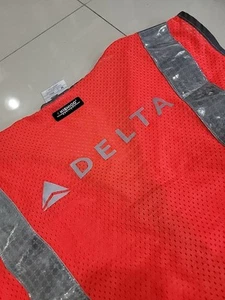 GILET DI SICUREZZA VOLO VINTAGE DELTA/UNITED/AMERICAN AIRLINES UNIFORME MTA AEREO DI TRANSITO - Foto 1 di 4