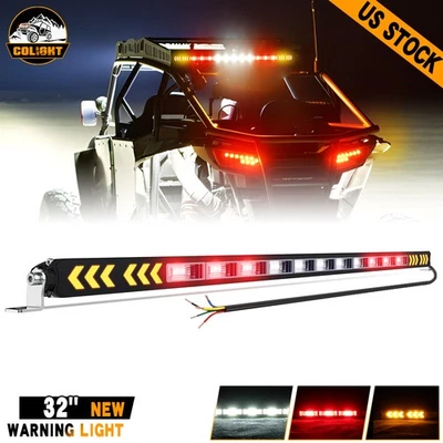 Barra de luz LED estroboscópica trasera de 32" giro de flecha para ATV UTV Polaris RZR Can am X3 Foto 1 de 4