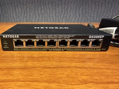 Interruptor Netgear GS308EP POE+ Foto 1 de 4
